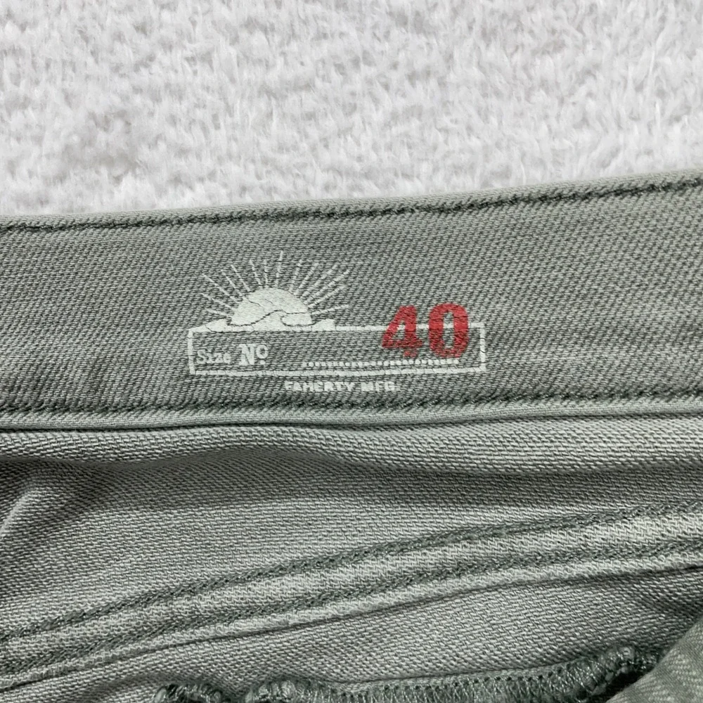 Faherty Brand Mens Size 40 Gray Slim‎ Fit Denim Pants Casual Everyday Trousers